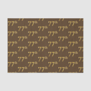 Brown, Faux Gold 77th (77e) Event Tissuepapier