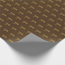 Brown, Faux Gold 7th (7e) Event Cadeaupapier