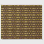 Brown, Faux Gold 84th (84ste) event Cadeaupapier (Vlak)