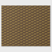 Brown, Faux Gold 84th (84ste) event Cadeaupapier (Vlak)