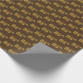 Brown, Faux Gold 86th (86th) Event Cadeaupapier (Hoek)