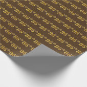 Brown, Faux Gold 86th (86th) Event Cadeaupapier (Hoek)