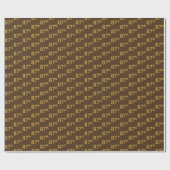 Brown, Faux Gold 87th (87th) Event Cadeaupapier (Vlak)