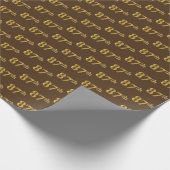 Brown, Faux Gold 87th (87th) Event Cadeaupapier (Hoek)