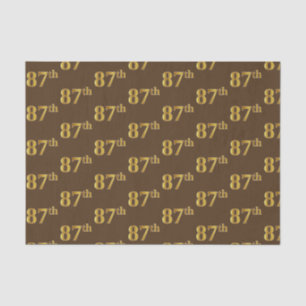 Brown, Faux Gold 87th (87th) Event Tissuepapier