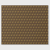 Brown, Faux Gold 8th (8ste) event Cadeaupapier (Vlak)