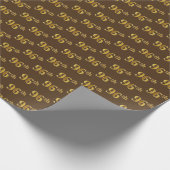 Brown, Faux Gold 96th (negenennegentig) Event Cadeaupapier (Hoek)