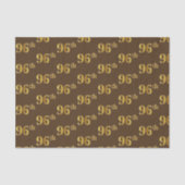 Brown, Faux Gold 96th (negenennegentig) Event Tissuepapier (Voorkant)