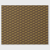 Brown, Faux Gold 98th (negenenennegentig) Event Cadeaupapier (Vlak)