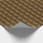 Brown, Faux Gold 98th (negenenennegentig) Event Cadeaupapier (Hoek)