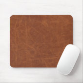 Brown Faux Leather Desk Mat – Stijlvolle Kantoor A Muismat (Met muis)