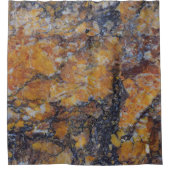 Brown Faux Marble Stone Douchegordijn (Voorkant)