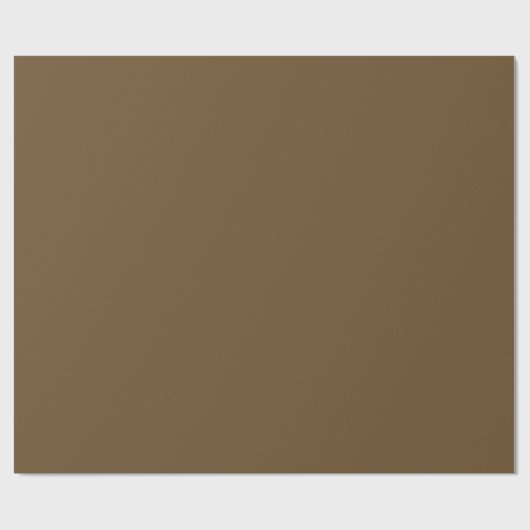 Brown Festive Christmas Solid Color  Cadeaupapier (Vlak)