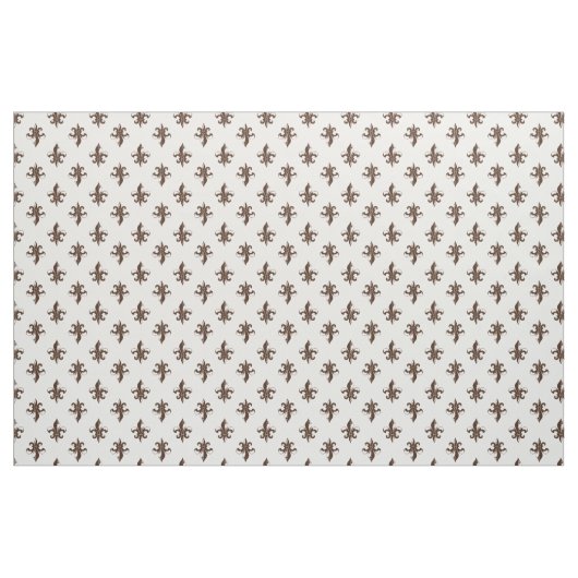 Brown Fleur De Lis Pattern Stof (Yard (91,4 cm))