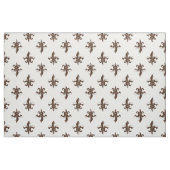 Brown Fleur De Lis Pattern Stof (Fat Quarter)