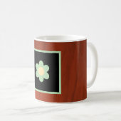 Brown, Floral Coffee Mug Koffiemok (Voorkant rechts)