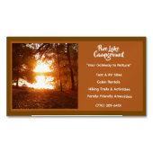 Brown Forest Campground Camping Buitenshuis Magnetisch Visitekaartje (Voorkant)