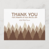 Brown Forest Range Woodland bruiloft dank u Briefkaart (Voorkant)