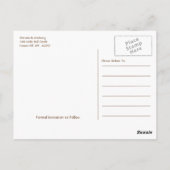 Brown Forest Range Woodland Bruiloft Save The Date Briefkaart (Achterkant)
