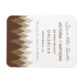 Brown Forest Range Woodland Bruiloft Save The Date Magneet (Horizontaal)