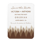 Brown Forest Range Woodland Bruiloft Save The Date Magneet (Verticaal)