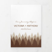 Brown Forest Range Woodland Wedding Suite Drieluik Uitnodiging (Cover)