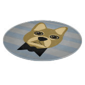 Brown French Bulldog, Stripes Snijplank (Hoek)