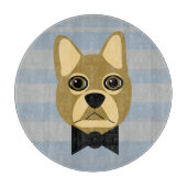 Brown French Bulldog, Stripes Snijplank (Voorkant)