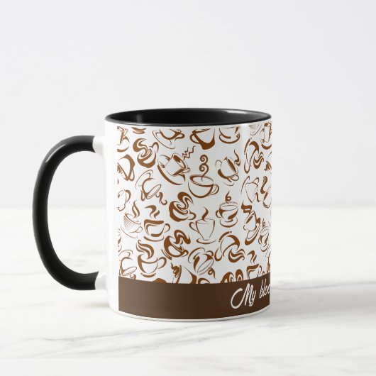Brown Funny Coffee Mok (Links)