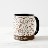 Brown Funny Coffee Mok (Voorkant rechts)