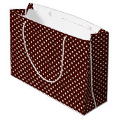 Brown Gefeliciteerd College Graduation Polka Dot Groot Cadeauzakje (Achterkant Gekanteld)