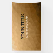 Brown geometric mesh Triangle custom text Spandoek (Verticaal)