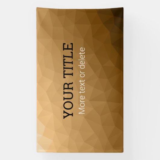 Brown geometric mesh Triangle custom text Spandoek (Verticaal)