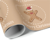 Brown Gingerbrood kerstkoekje met tekst Cadeaupapier (Rol Hoek)