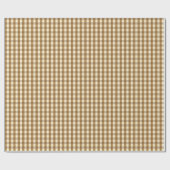 Brown Gingham Cadeaupapier (Vlak)