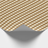Brown Gingham Cadeaupapier (Hoek)