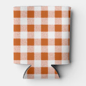 Brown Gingham Check Blikjeskoeler (Voorkant)
