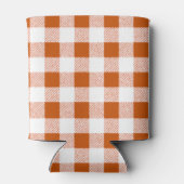 Brown Gingham Check Blikjeskoeler (Achterkant)