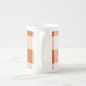 Brown Gingham Check Pattern Porselein Kop (Achterkant)