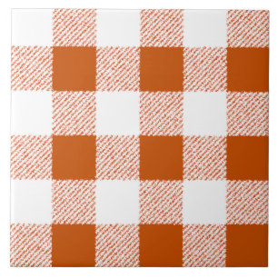 Brown Gingham Check Pattern Tegeltje