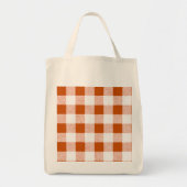 Brown Gingham Check Pattern Tote Bag (Voorkant)