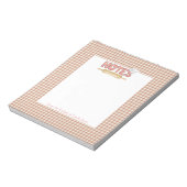 Brown Gingham Cookie Font Recipe Notitieblok (Linkerzijde)
