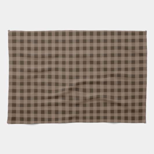 Brown Gingham Country Kitchen Towel Theedoek (Horizontaal)