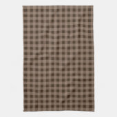 Brown Gingham Country Kitchen Towel Theedoek (Verticaal)