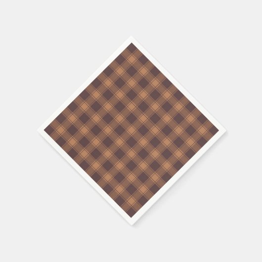 Brown Gingham Herfst Autumn Servet (Hoek)