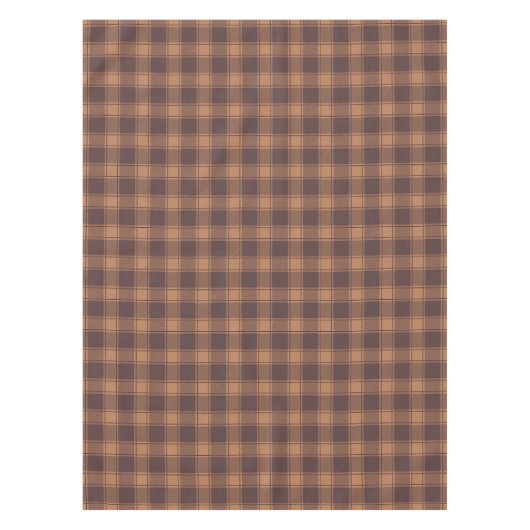 Brown Gingham Herfst Autumn Tafelkleed (Voorkant)