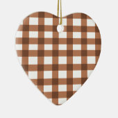 Brown Gingham Keramisch Ornament (Rechts)