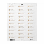 Brown Gingham Paw Print Retouradres Label (Full Sheet)