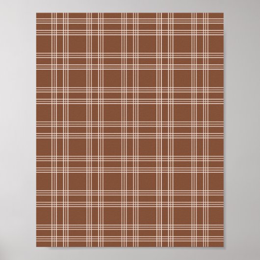 Brown Gingham Poster (Voorkant)