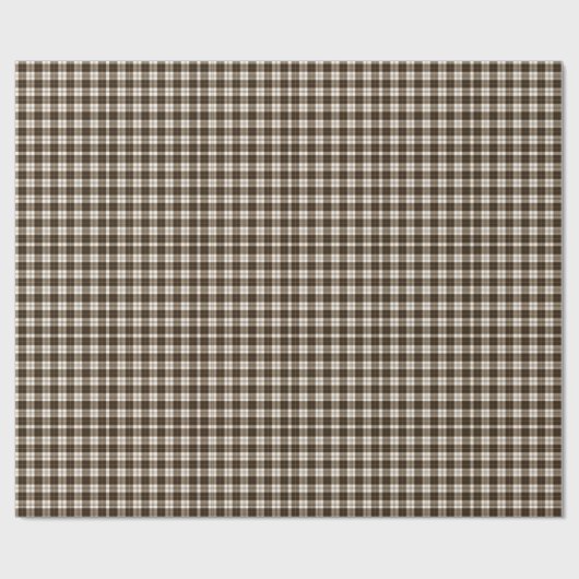 Brown Gingham Pset Cadeaupapier (Vlak)